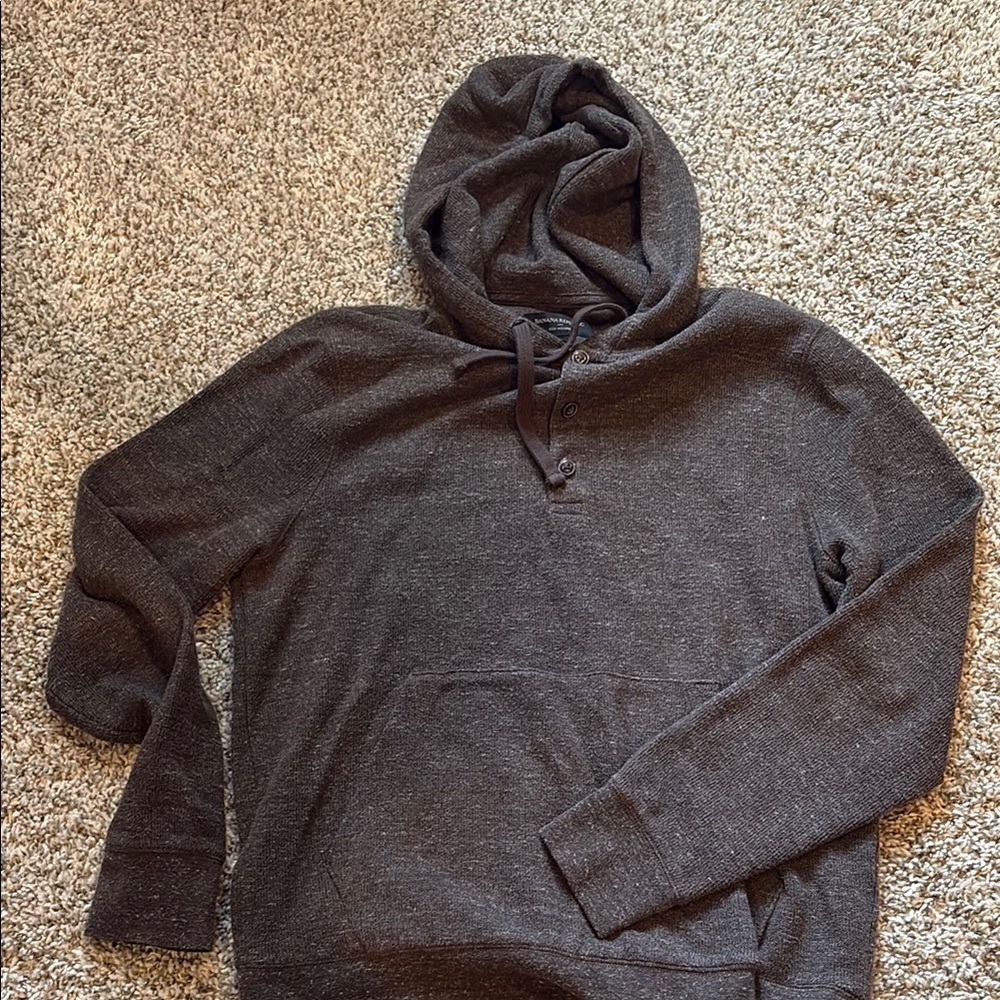 Men's Banana Henley Sweater Eco Hoodie